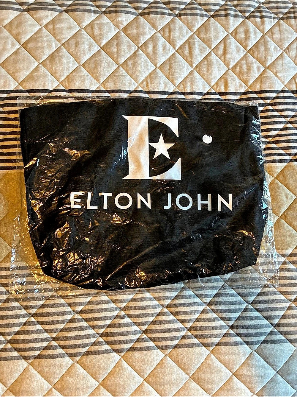 Elton John Farewell Tour E Tote Bag Black & White NEW swag